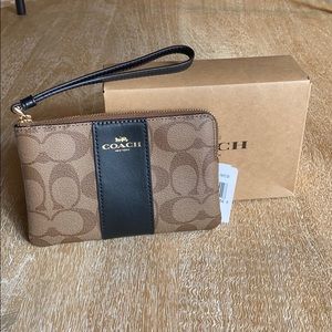Coach Corner Zip Wristlet